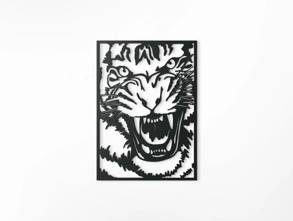 drevko AKCIA - Drevený obraz na stenu Tiger útočí