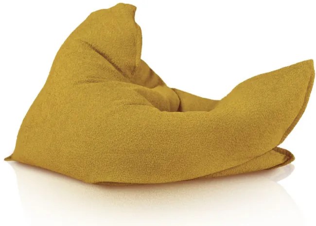 Vankúš na sedenie horčicový bouclé