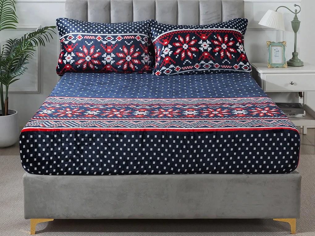 XPOSE® Mikroplyšová plachta TORM Exclusive - tmavo modrá 180x200 cm