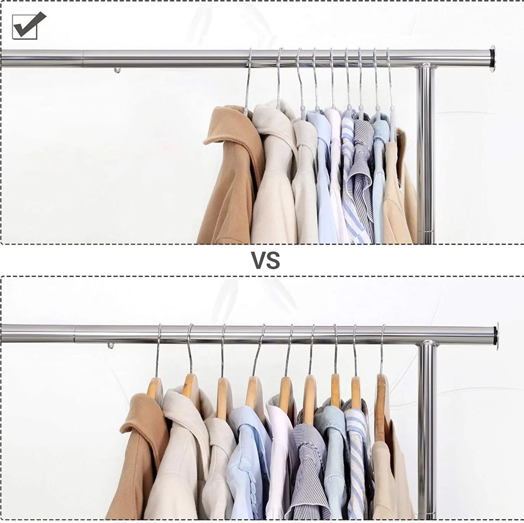 Plastové vešiaky na šaty, odolné, protišmykové, 50 ks, šedé