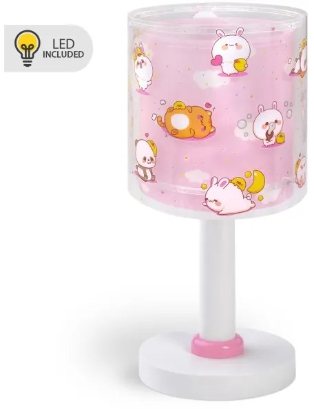 Dalber 41761S - LED detská lampička KAWAII FRIENDS 1xG4/4W/230V ružová