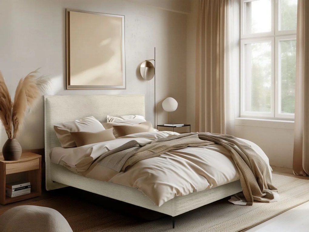 Čalúnená posteľ Alecias Corduroy, Dostupné poťahy: Poso 100, Rozmer postele: 180x200