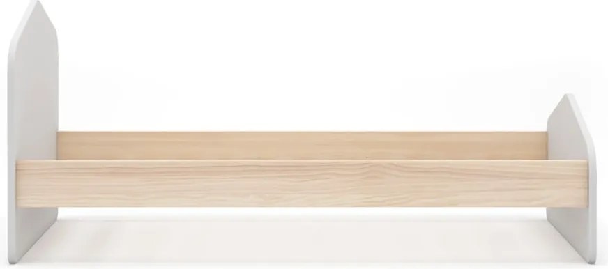 Biela/prírodná detská posteľ v dekore borovice 90x190 cm Estefania - Marckeric