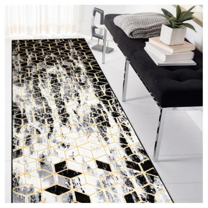 Kusový koberec Jón šedý atyp 60x250cm