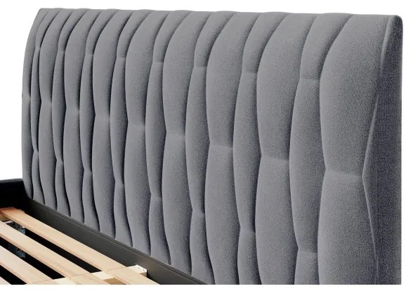 Čalúnená posteľ bez matraca FLORA 180x200 cm sivá