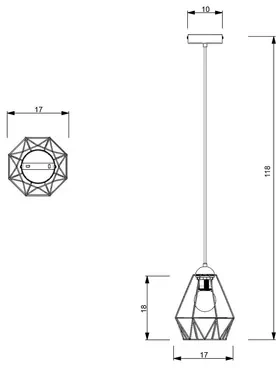 Závesná lampa BERGEN I 604