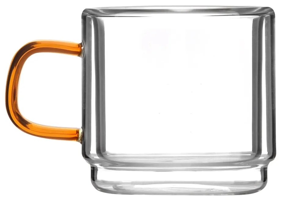 Sklenené hrnčeky v súprave 2 ks na espresso 80 ml Amber – Vialli Design