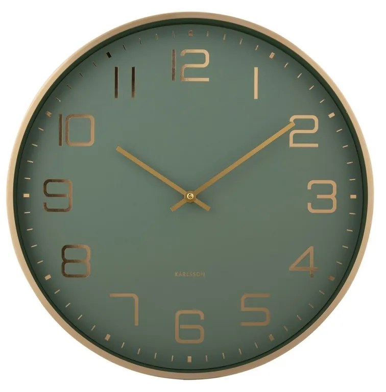 Karlsson 5973GR dizajnové nástenné hodinysvetlozelené, priemer 40 cm