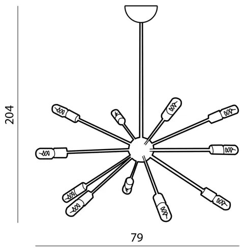 Dizajnový luster Orbit biele