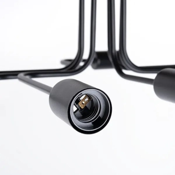 Sollux SL.1448 - Prisadený luster VECTOR 8xE27/15W/230V čierna