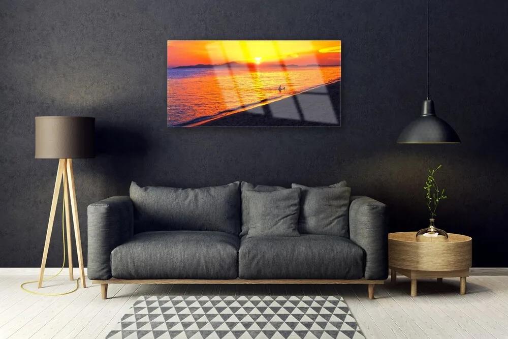 Obraz na akrylátovom skle More slnko pláž krajina 100x50 cm
