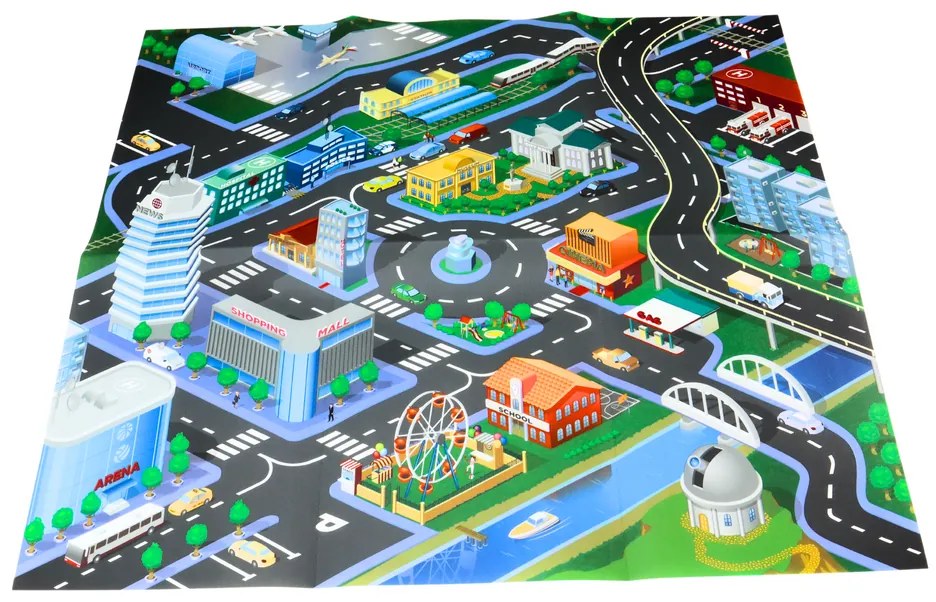 LEAN TOYS Sada športových áut v kufri, doplnky - 50 kusov