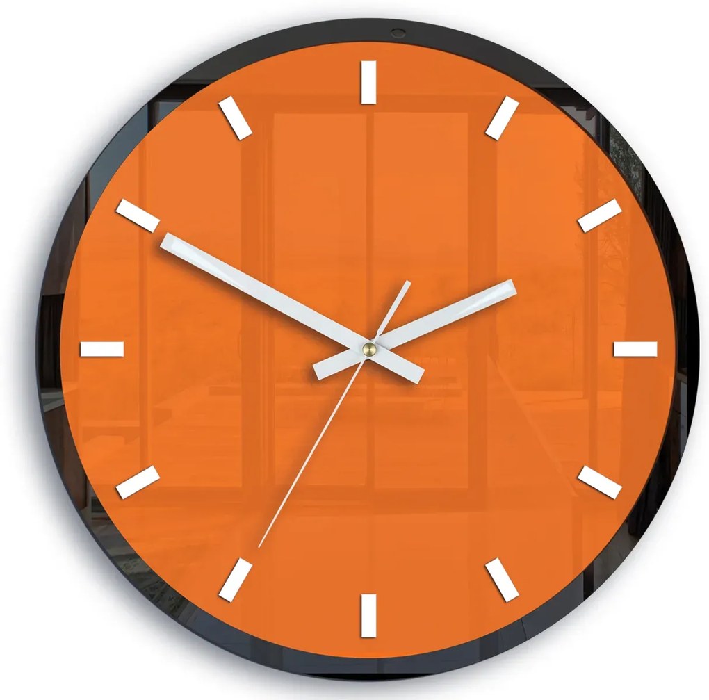 Nástenné hodiny Rolo 30 cm oranžové
