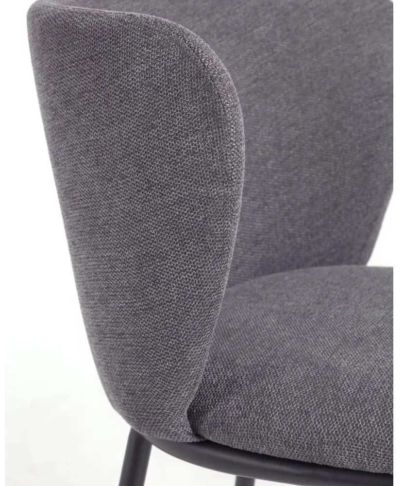 Tmavosivá barová stolička (výška sedadla 65 cm) Ciselia – Kave Home