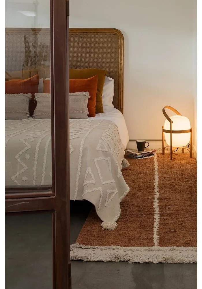 Biely prateľný ručne tkaný bavlnený koberec 120x160 cm Tribu Natural – Lorena Canals