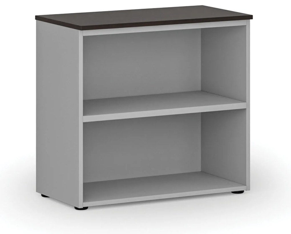 Kancelársky regál PRIMO GRAY, 800 x 420 x 740 mm, sivá/wenge