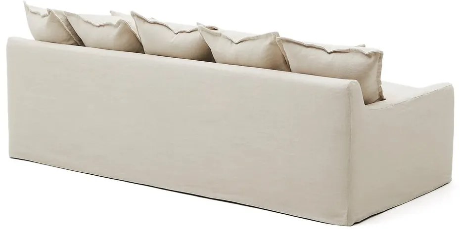 Béžová ľanová pohovka 230 cm Zenira – Kave Home
