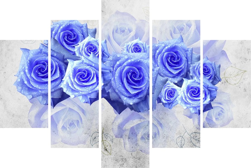 Obraz - Modré ruže (150x105 cm)