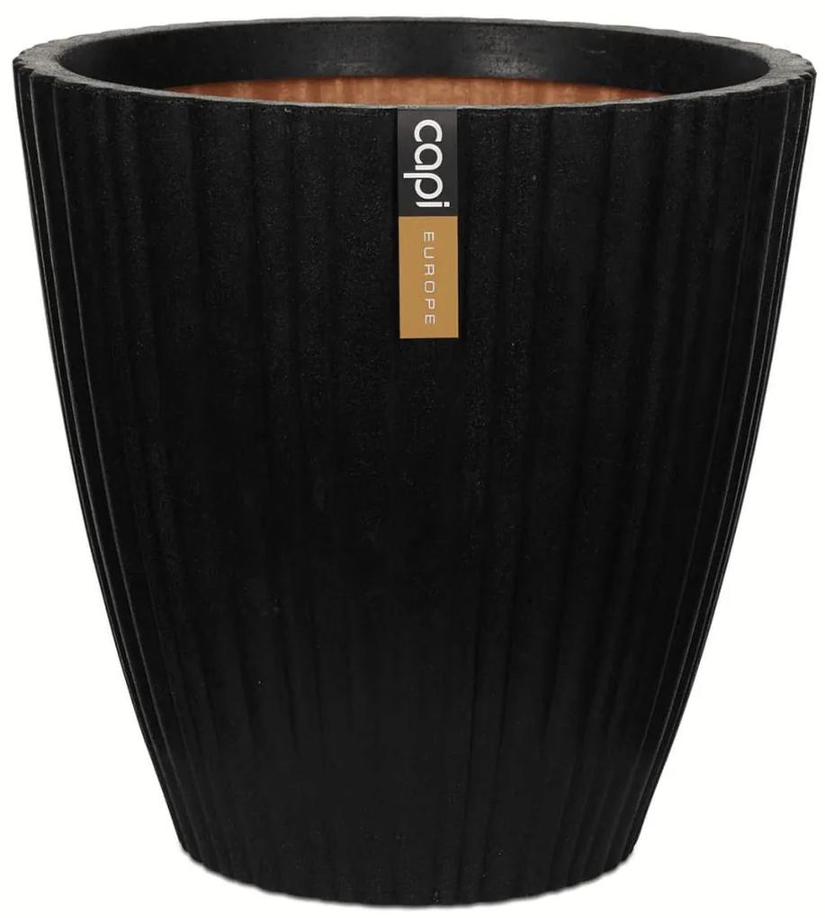 Capi Váza elegantná zúžená Urban Tube 55x52 cm čierna KBLT802