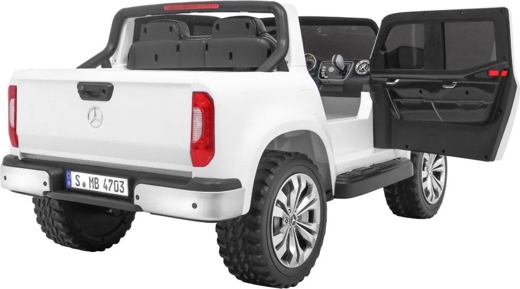 Ramiz Mercedes Benz triedy X pre deti Biely pickup + diaľkové ovládanie + pohon 4x4