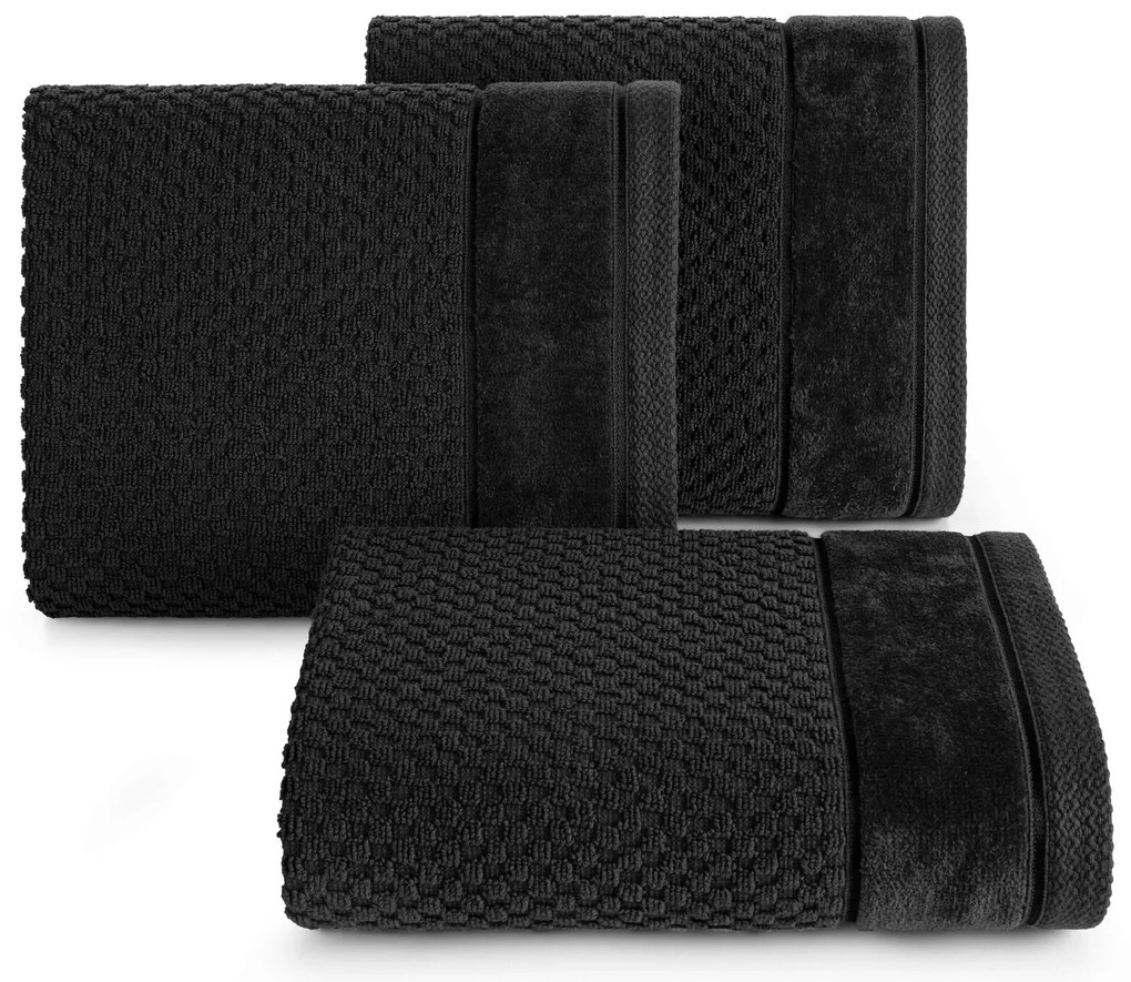 BAVLNENÝ UTERÁK FRIDA 50X90 CM ČIERNA