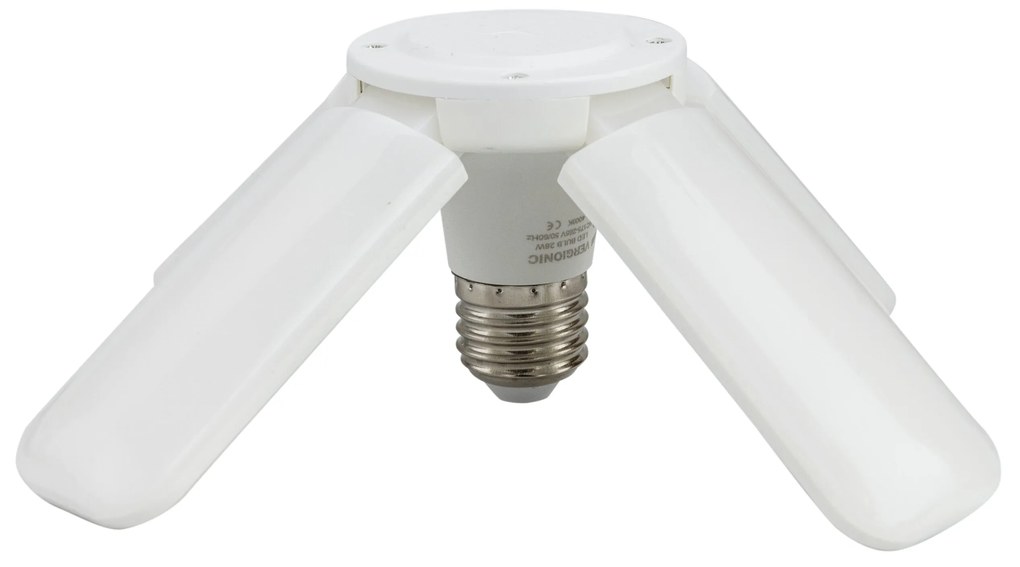 Vergionic 7204 Štvorramenná skladacia LED žiarovka 28 W, E27, 6500K, studená biela