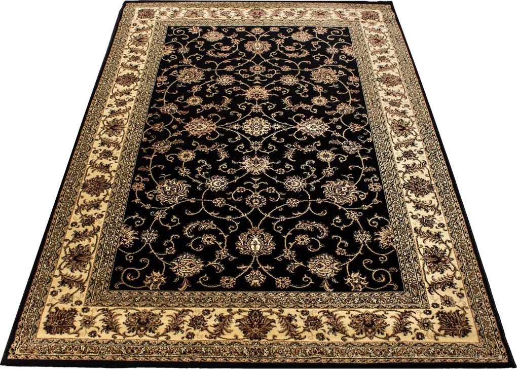 Ayyildiz 120x170 cm Kusový koberec Marrakesh 210 black, čierna, kancelária