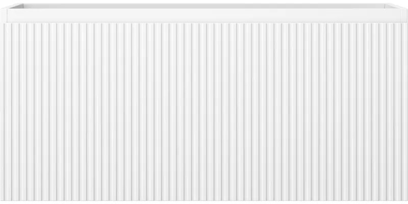 Mexen Rivel, kúpeľňová skrinka 100 cm, 1 zásuvka, drážkovaná, biela matná, 91A20-10047-1-BF01