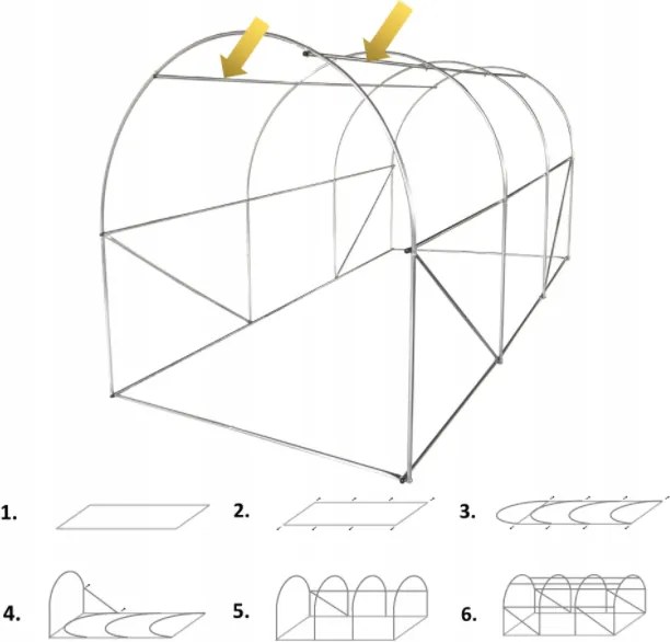 Bestent Záhradný fóliovník BIELY 2x3m s UV filtrom STANDARD GARDEN