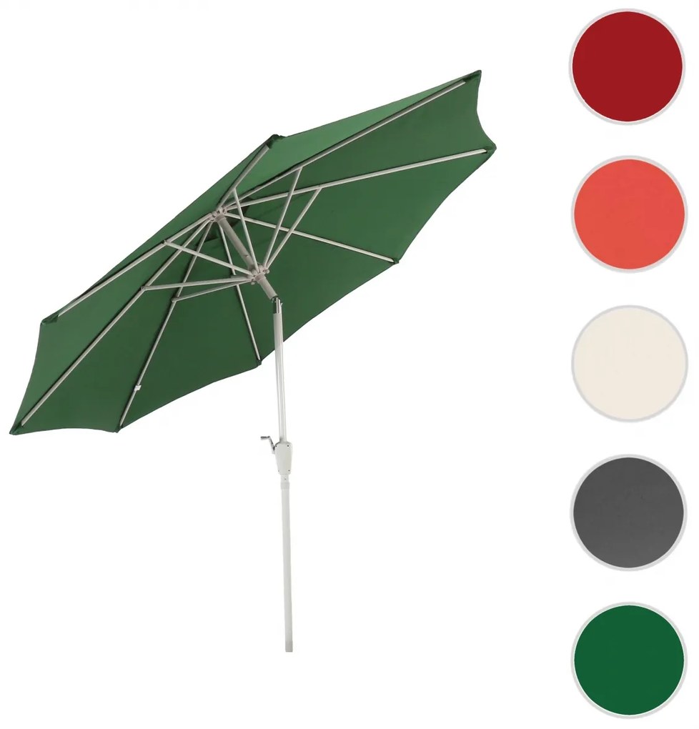 Slnečník N19 Ø 3m sklopný polyester/hliník - zelený