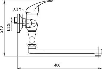 Novaservis Metalia 55 Paneláková batéria bez príslušenstva 100 mm, chróm, 55073/1,0