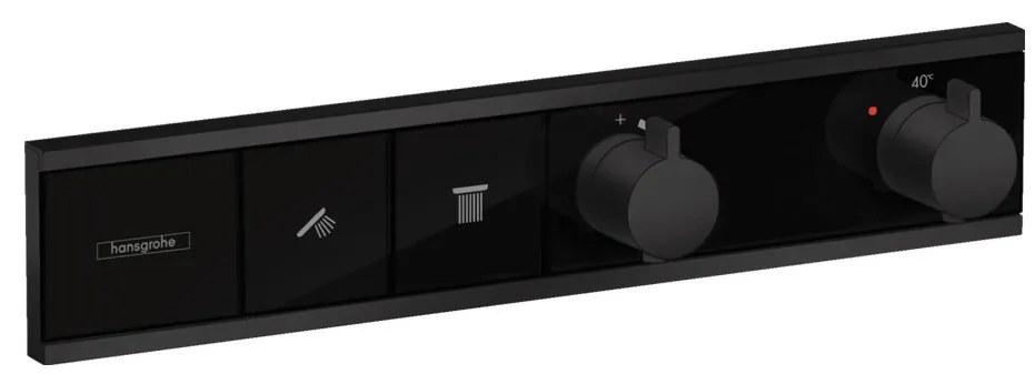 Hansgrohe RainSelect, batéria pod omietku na 2 spotrebiče, čierna matná, HAN-15380670