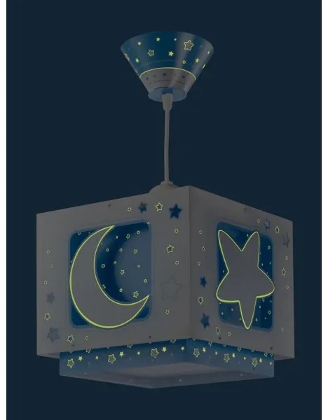 Dalber 63232T - Detský luster MOON LIGHT 1xE27/60W/230V