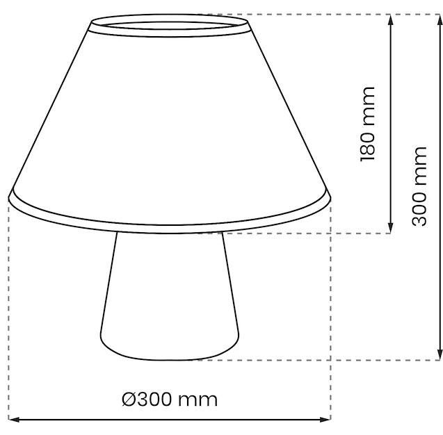 Stolná lampa Fifi, 1x bieel textilné tienidlo, w