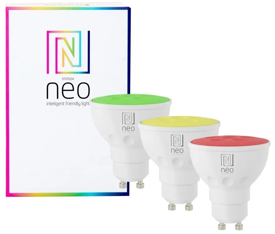 Immax NEO 07777C - SADA 3x LED RGB+CCT Stmievateľná žiarovka GU10/4,8W/230V Tuya