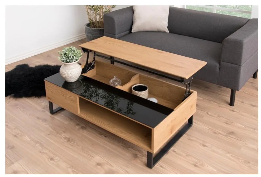 Čierny konferenčný stolík 110x60 cm Azalea - Actona