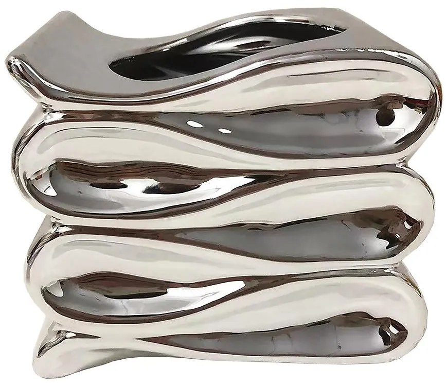 Kvetináč YS44172S Electroplating Effect 14x12x11,5 Silver