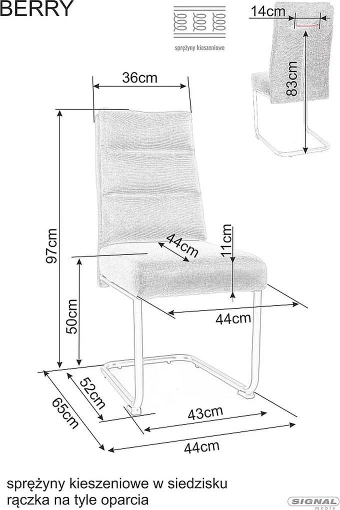 SI Stolička Berry Brego tmavo šedá