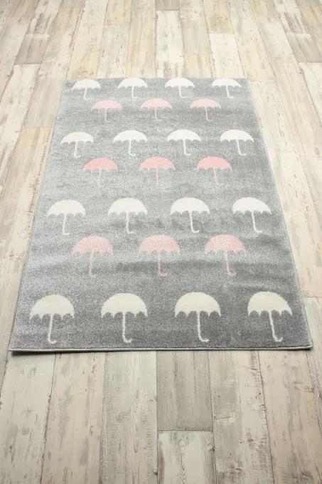 Detský koberec Kiddy 5075G sivý