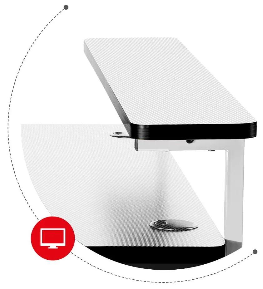 PC stolík Hyperion 5.0 (čierna + biela). Vlastná spoľahlivá doprava až k Vám domov. 1087512
