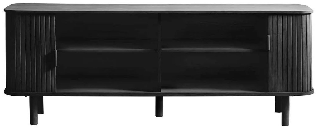 Dizajnový TV stolík Parveen 160 cm čierny dub