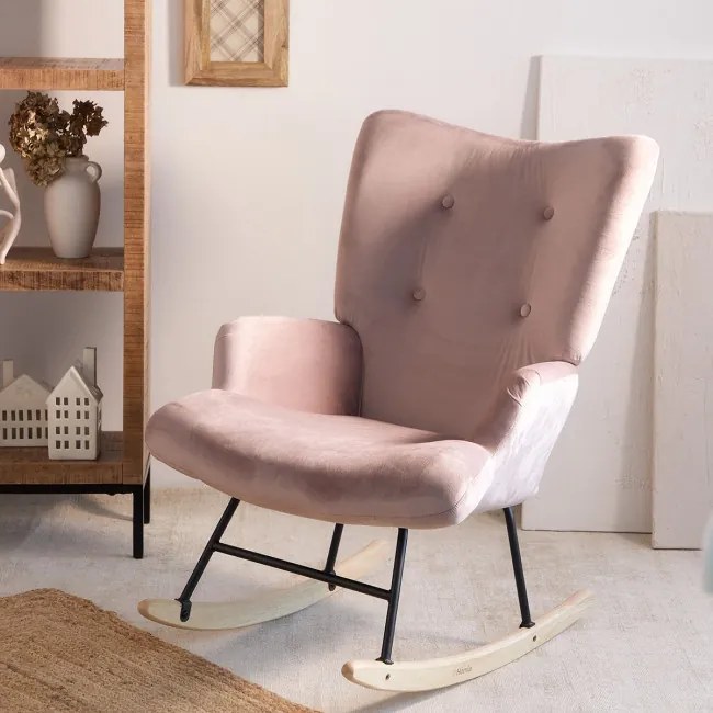 Hojdacie kreslo MOSS ružové 856735