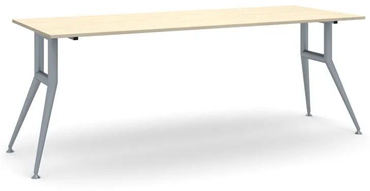 Rokovací kancelársky stôl WIDE, 200x80 cm, breza