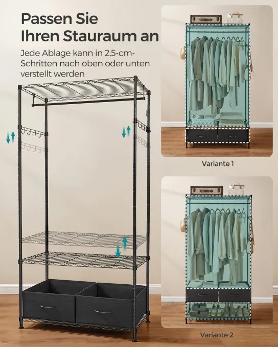 Otvorená šatníková skriňa LGR411B02