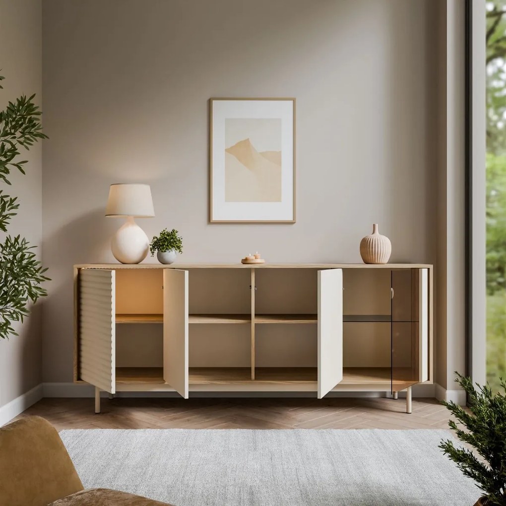 KOMODA CELESTINO 3D1W DUB + KAŠMÍR 184 cm