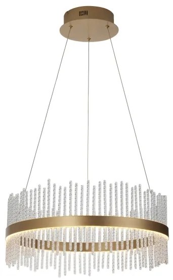 Endon 107671 - LED Stm. luster na lanku ADRIEL LED/41W/230V 3000K zlatá/číra