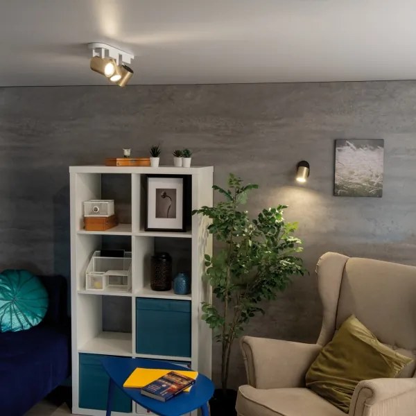 Kanlux 38960 - Nástenné bodové svietidlo LAURIN 1xGU10/10W/230V mosadz/čierna