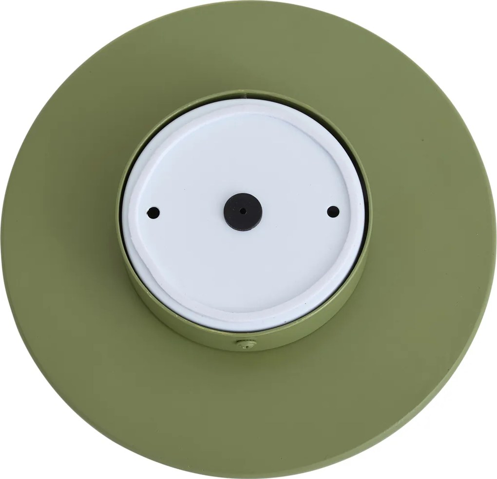 Retro nástenná lampa zelená s opálovým okrúhlym 20cm IP44 - Lila