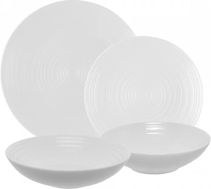 Lunasol - Porcelánový set biely lesklý 19 ks - Gaya RGB (w0016)