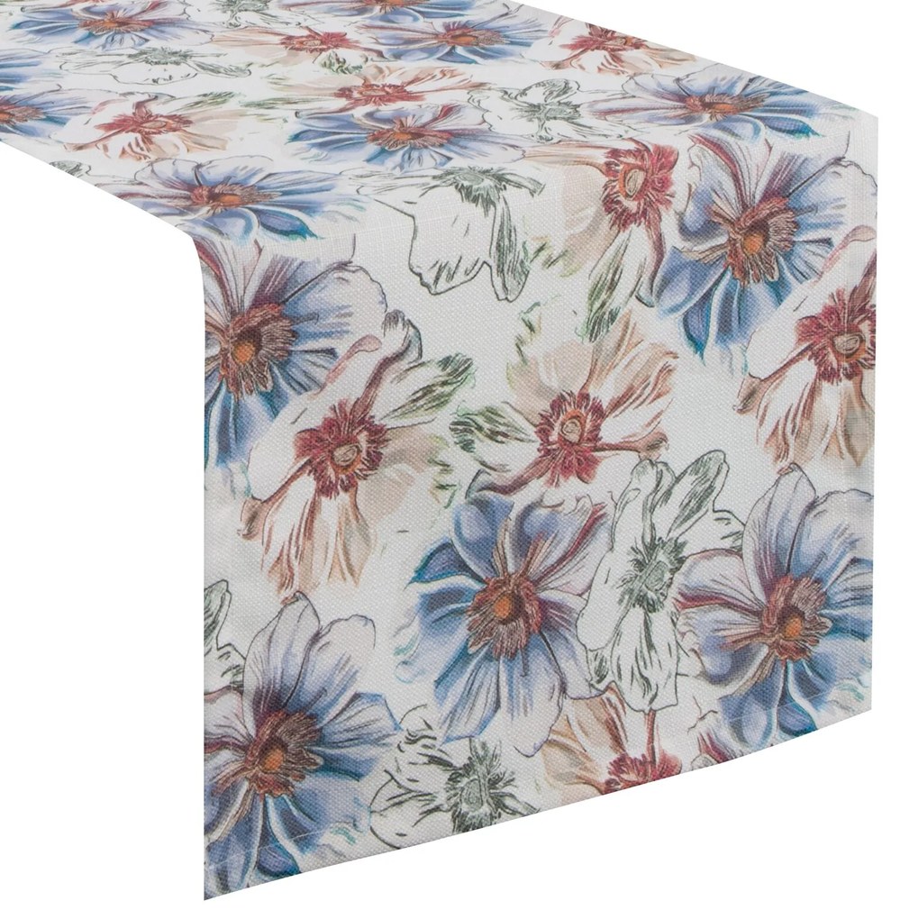 BEHÚŇ NA STÔL FLORE 7 40X140 CM VZOROVANÝ